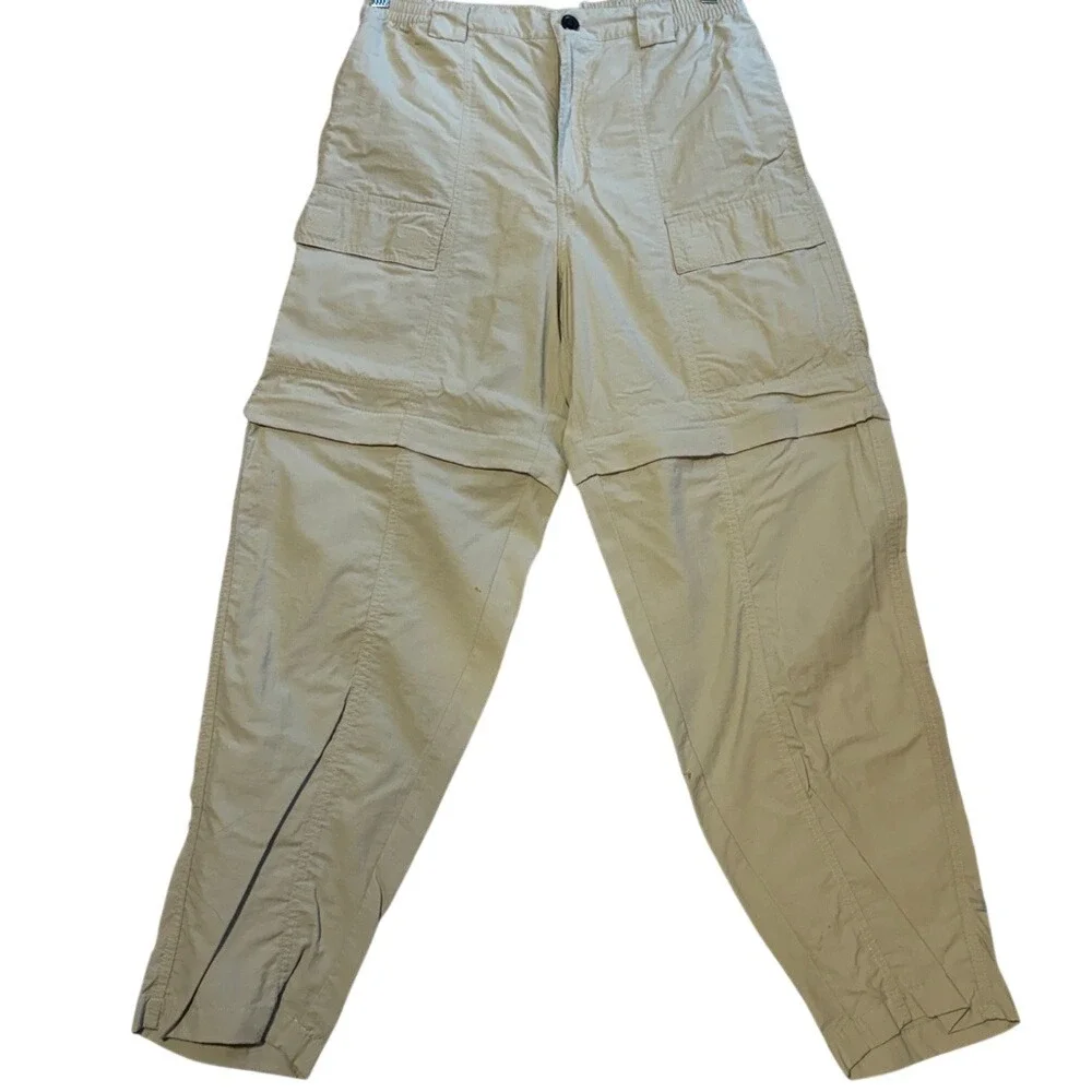 World Wide Sportsman Mens Convertible‎ Cargo Pants Zip Off Shorts Tan M/30